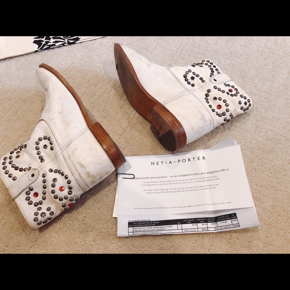 Isabel Marant Caleen White Western Ankle boot 38 - Picture 7 of 13
